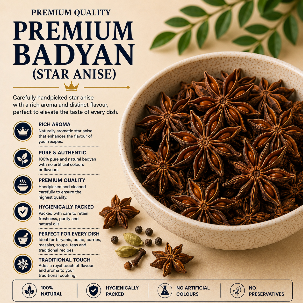 Aromatic premuim badyan (STAR ANISE)100%pure and fine quality