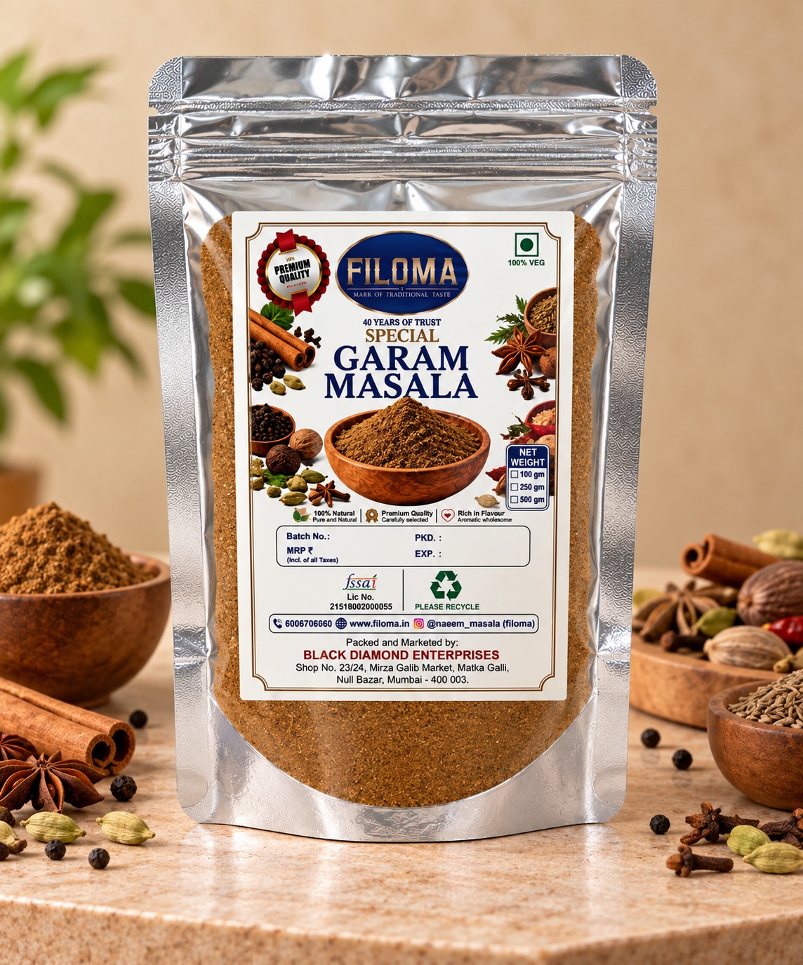 Filoma Special Garam Masala – Authentic Blend of Aromatic Spices