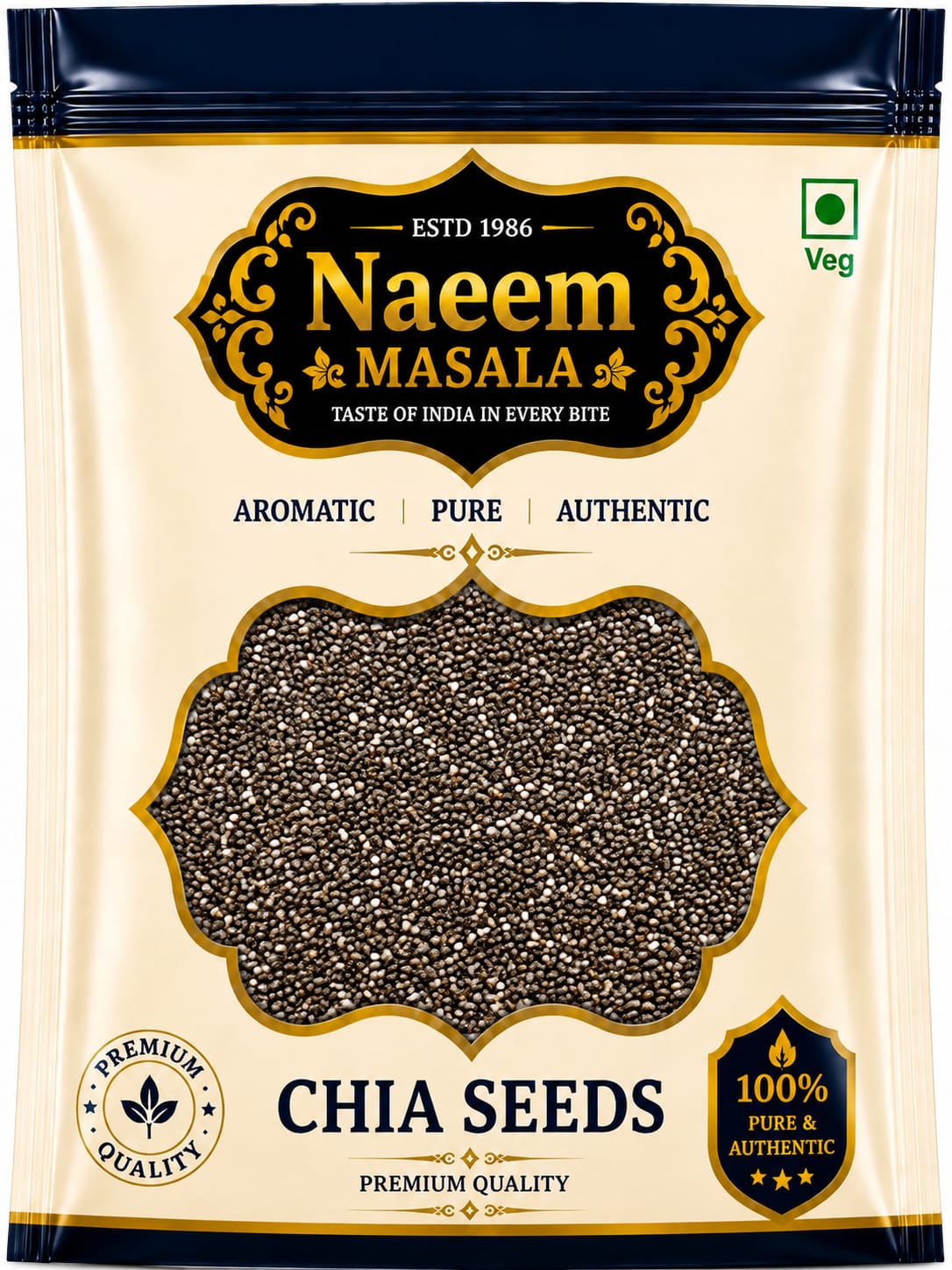 Naeem masala premium CHIA SEEDS (salvia hispanica)100%natural rich in omega-3 and fiber.