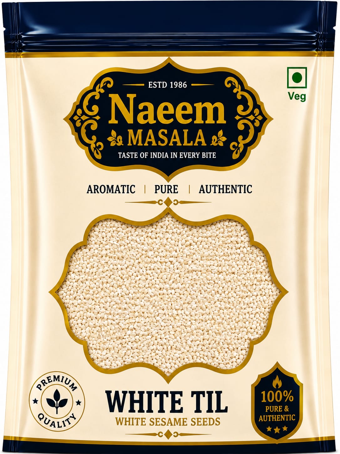 Naeem masala premium white til (white sesame seeds) 100%natural rich in nutreints.