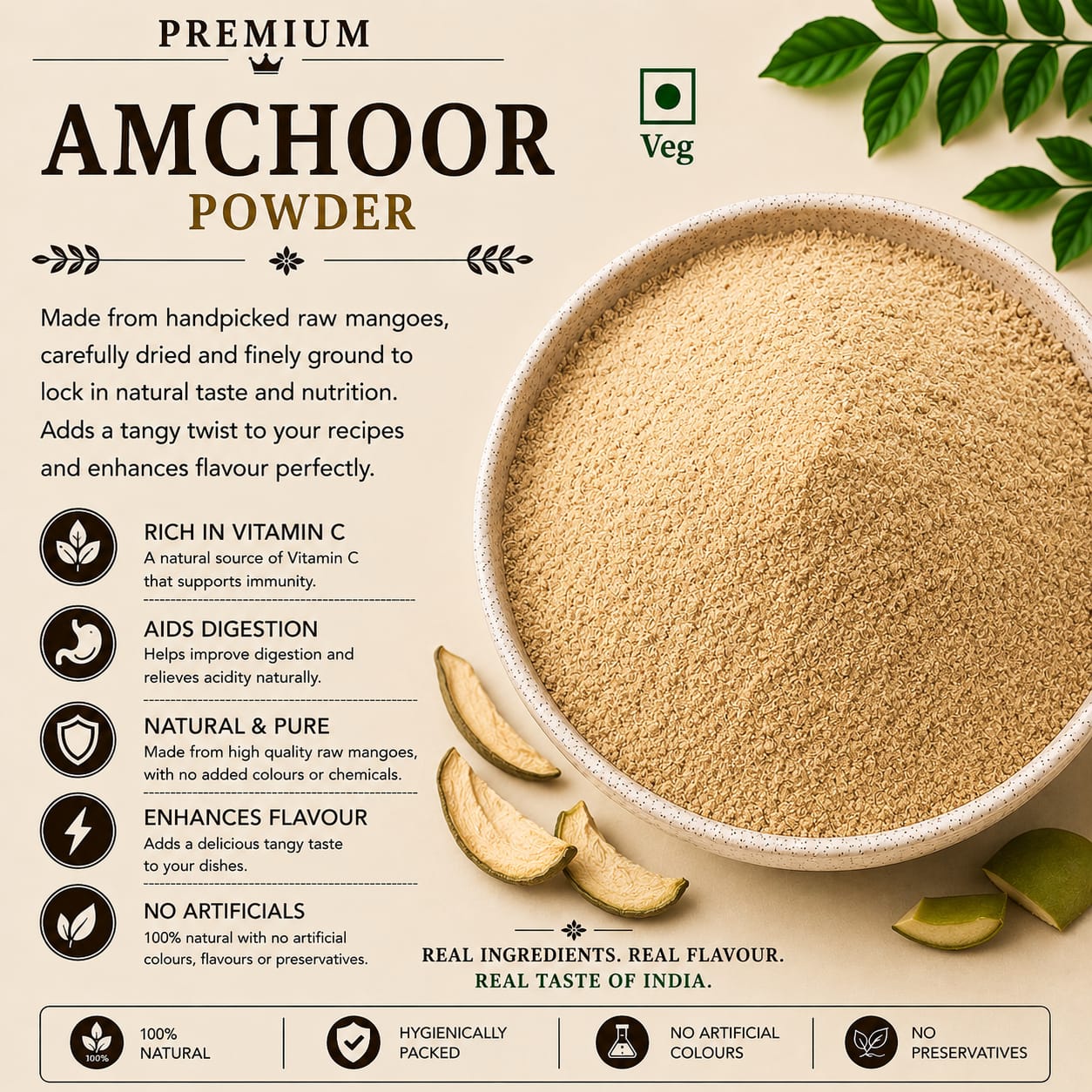 Naeem masala special Amchoor powder (dry mango powder)100%natural no added preservatives.