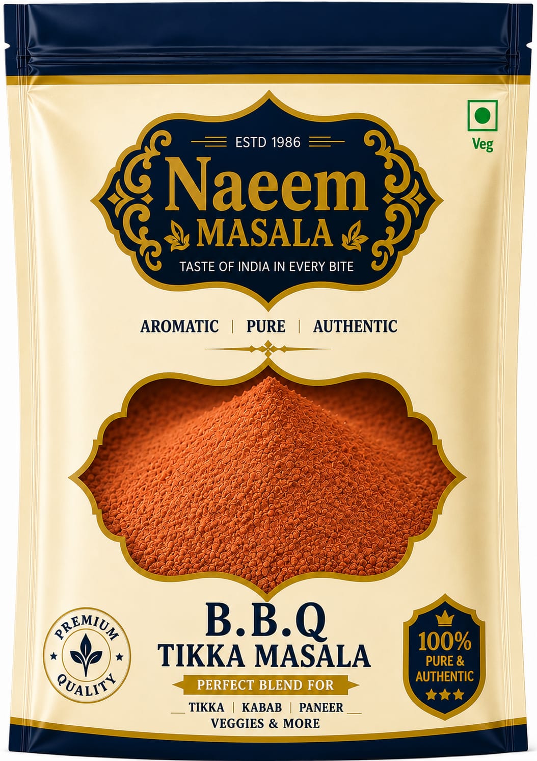 Naeem masala special B.B.Q tikka masala 100%pure and authentic .rich aroma and perfect;y balanced taste