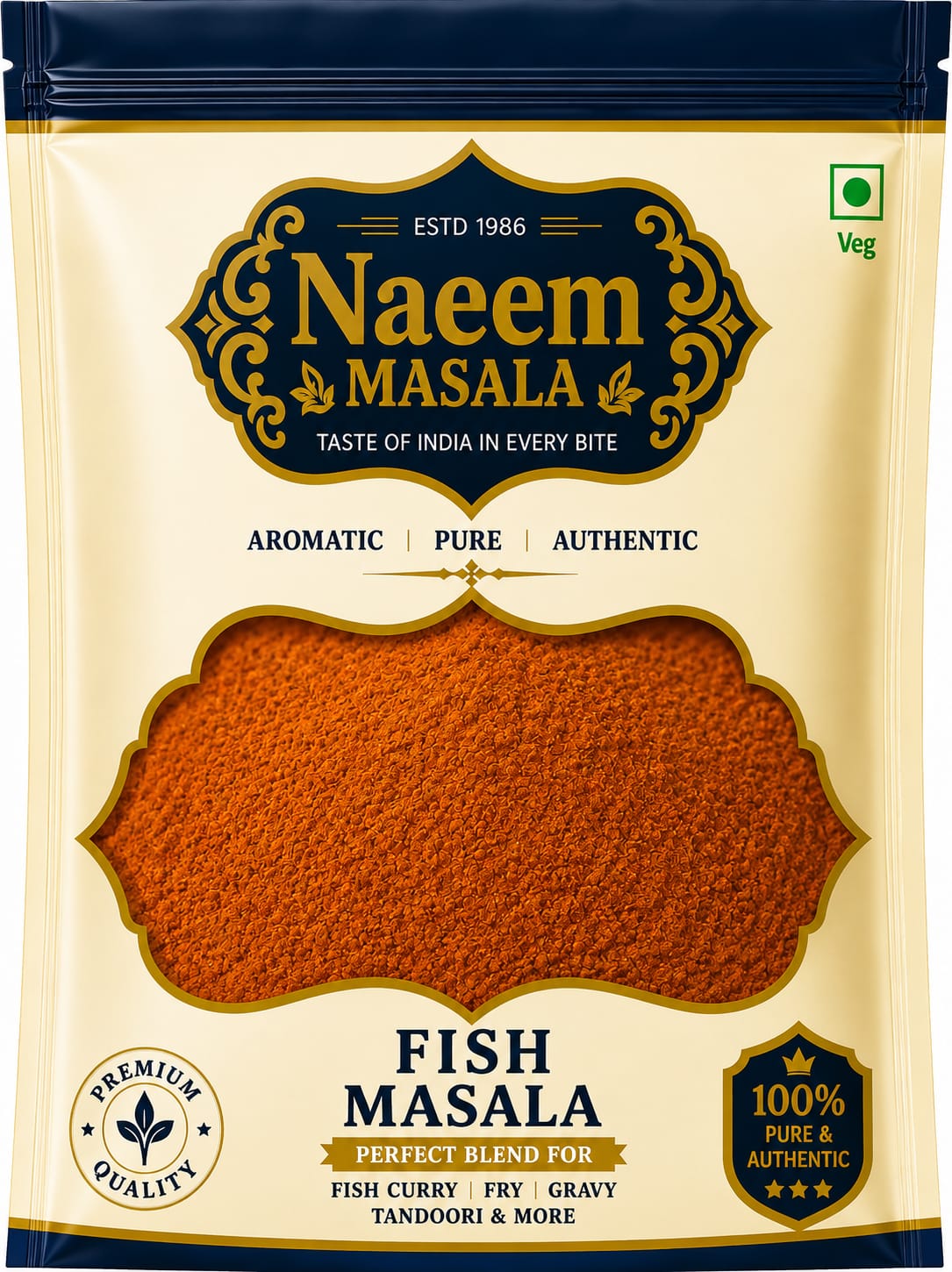 Naeem masala special fish masala 100%natural ingredients premium blend of selected spices.