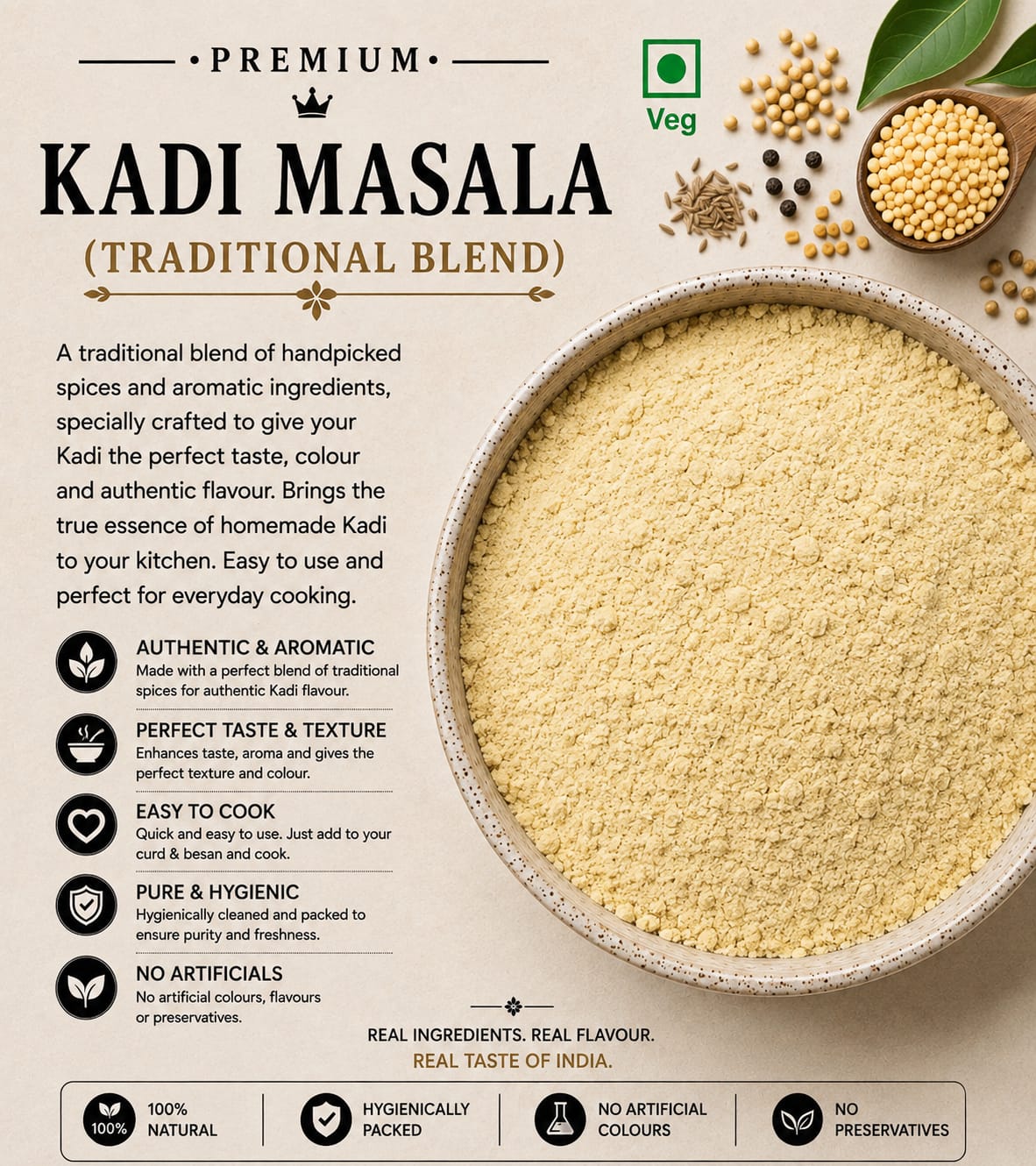 Naeem masala special kadi masala (traditional spice blend)100%natural rich in traditional flavour.
