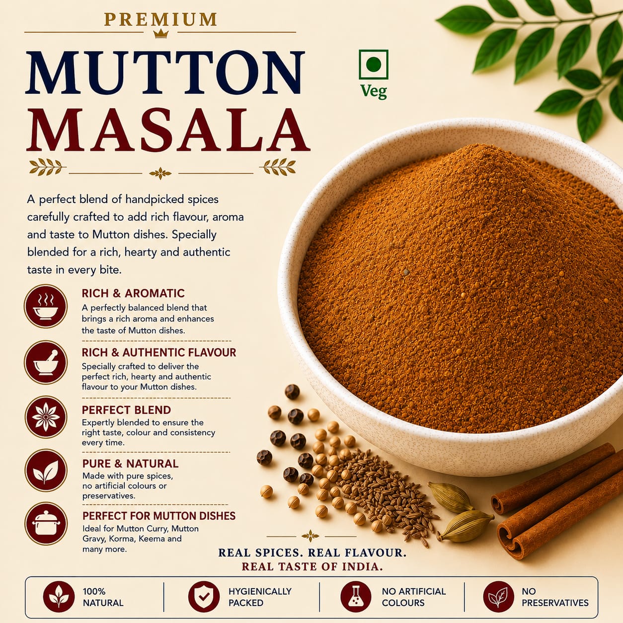 Naeem masala special mutton masala 100% Pure & Authentic RICH aroma and delicious taste