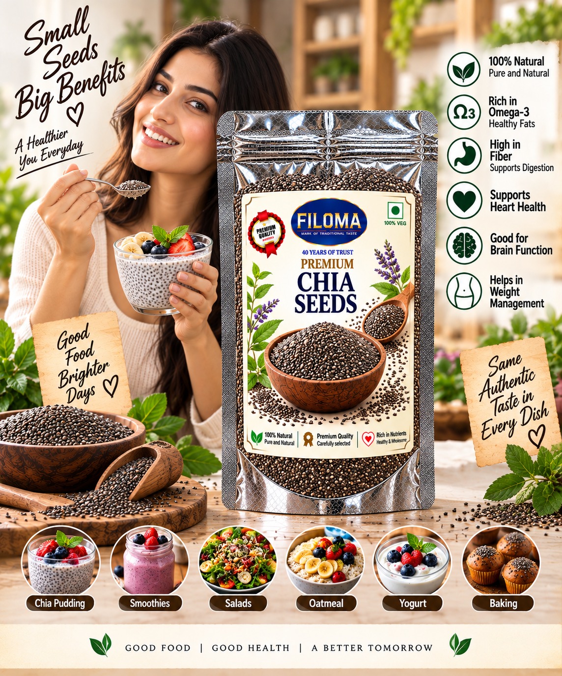 Premium Chia Seeds – Pure & Natural