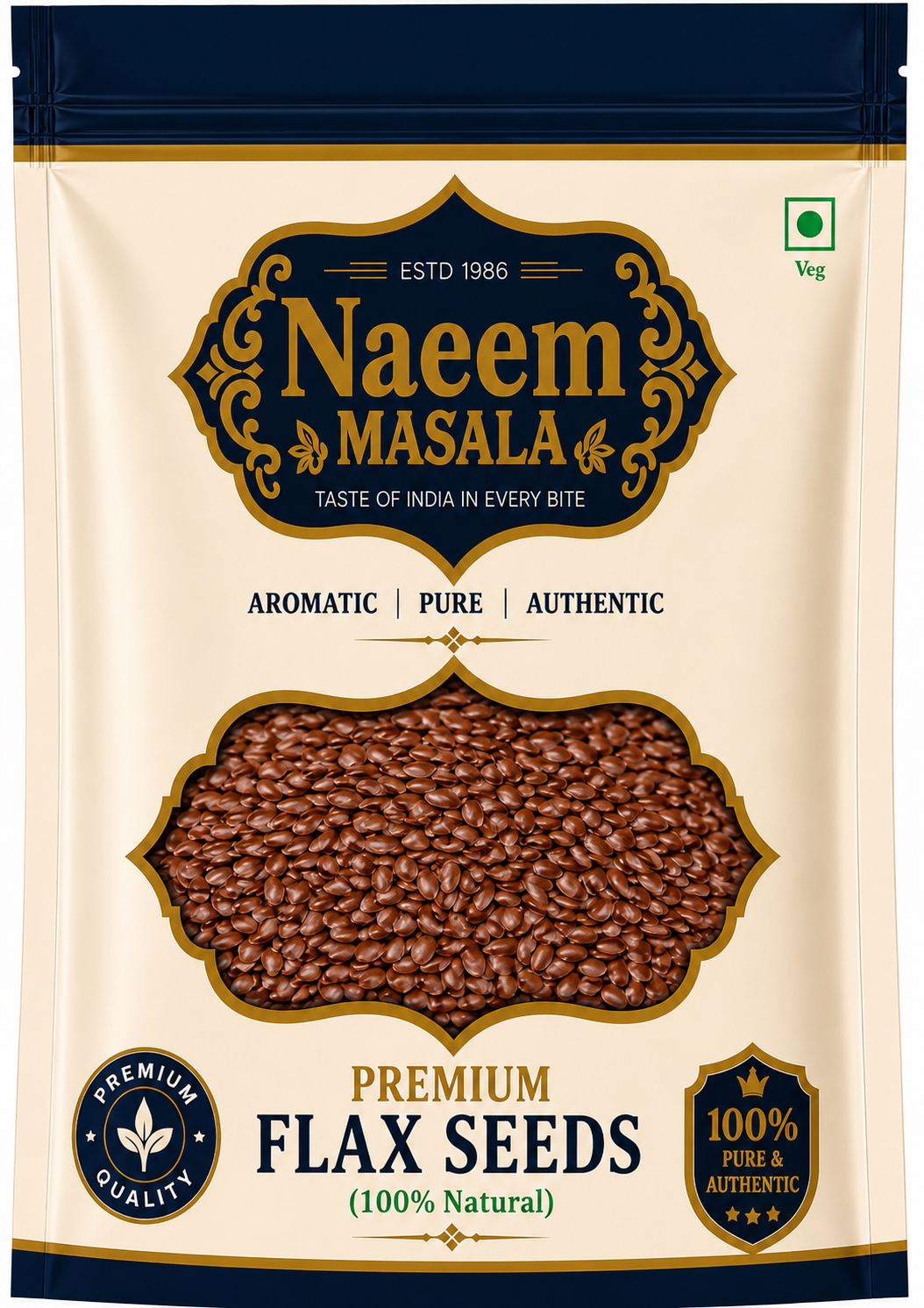 Premium Flax Seeds (100% Natural) | Rich in Omega-3, Fiber & Protein