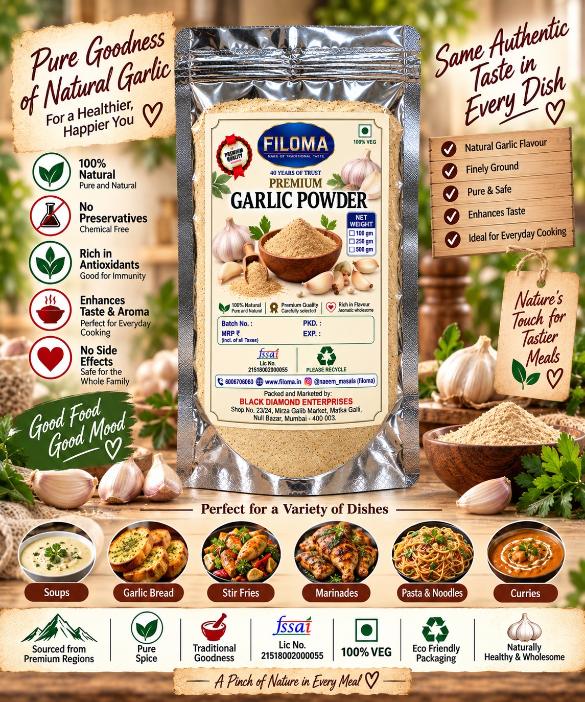 Premium Garlic Powder | Pure & Natural Garlic Powder