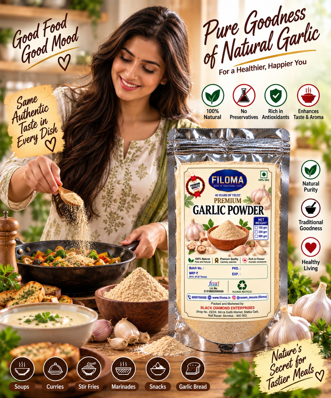 Premium Garlic Powder | Pure & Natural Garlic Powder
